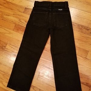 Wrangler Black Adjustable Jeans Boys 7 Slim